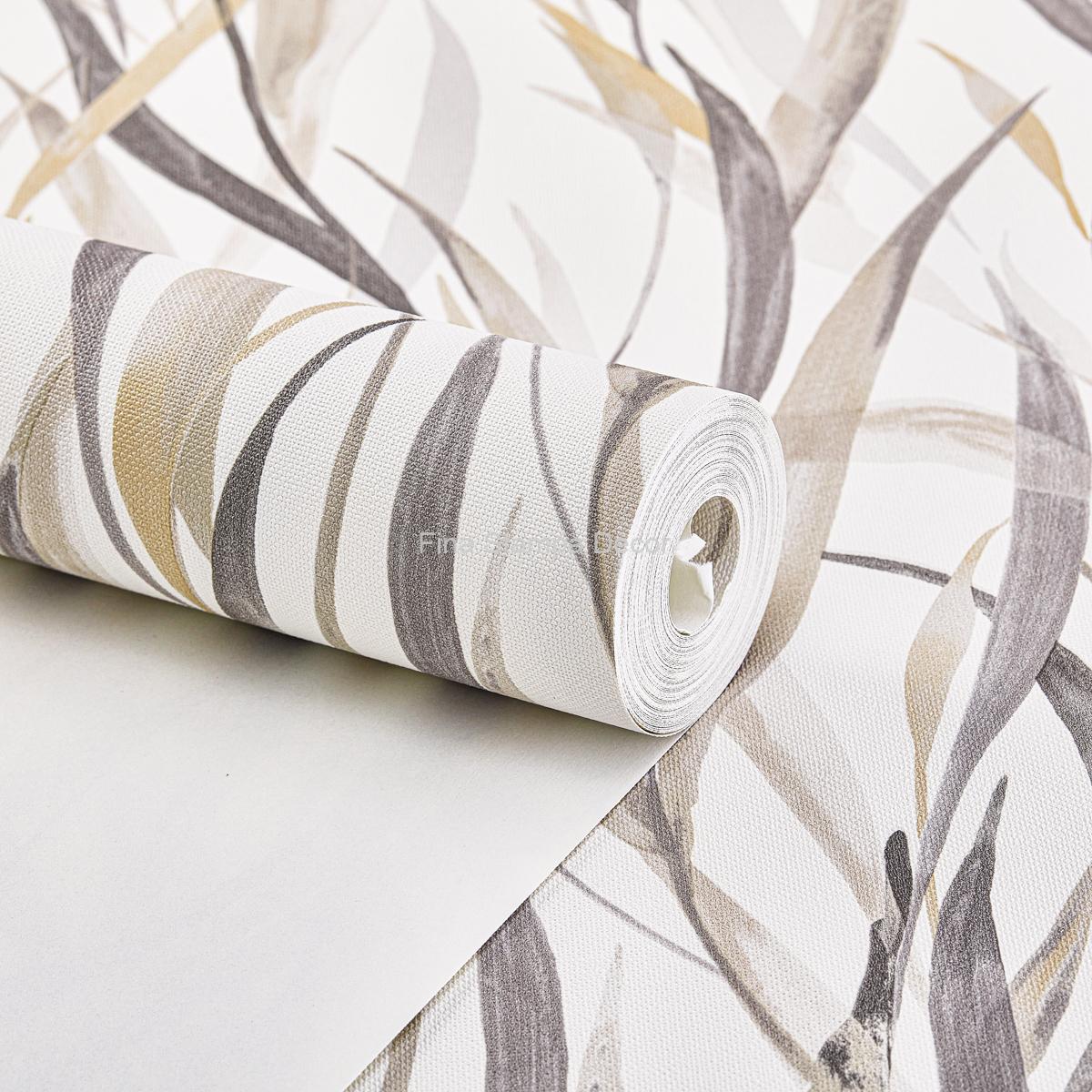 Papel de Parede Folhas Acinzentadas - Imagem 2