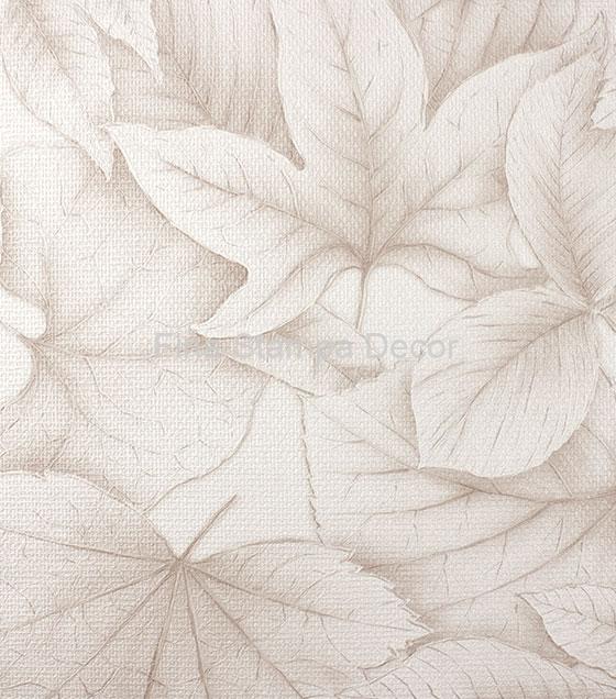 papel de parede folhagem bege