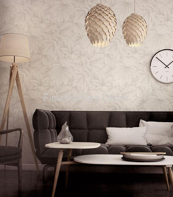 Papel de Parede Folhagem Bege - Imagem 2