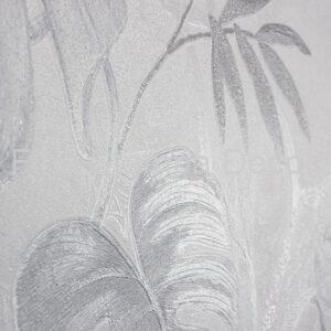 Papel de Parede Folhagem Cinza