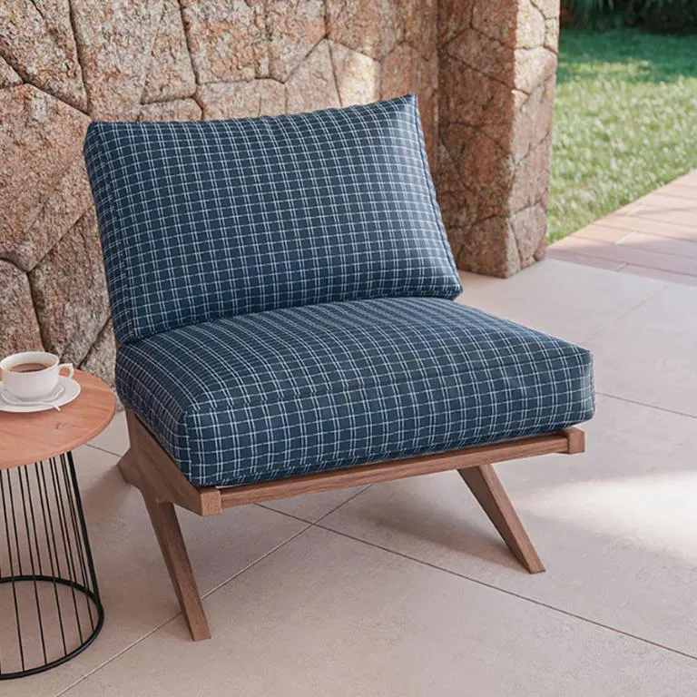 Tecido Impermeável Tramado Azul - Imagem 3