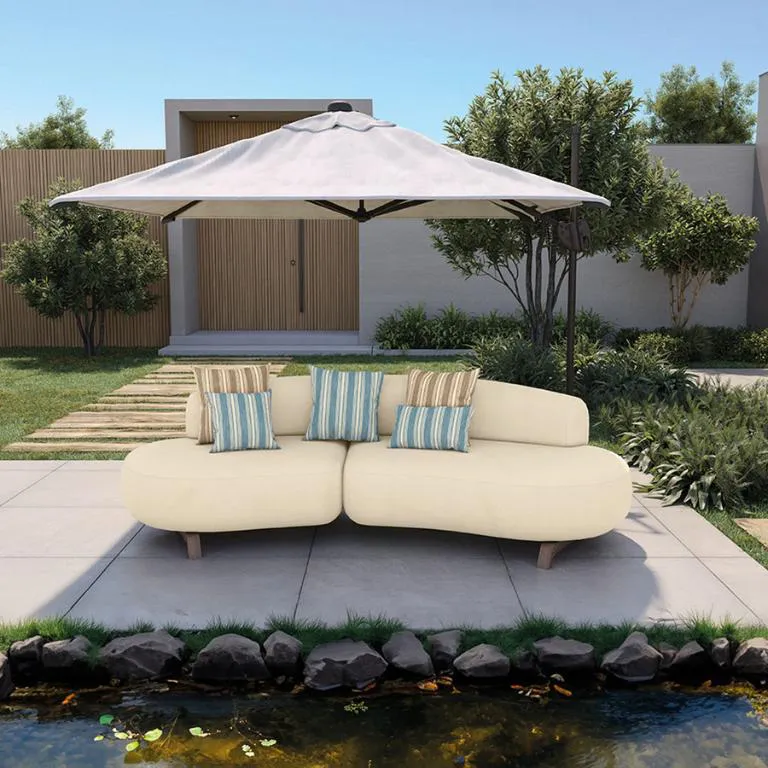 Tecido Impermeável Listrado Azul - Imagem 2