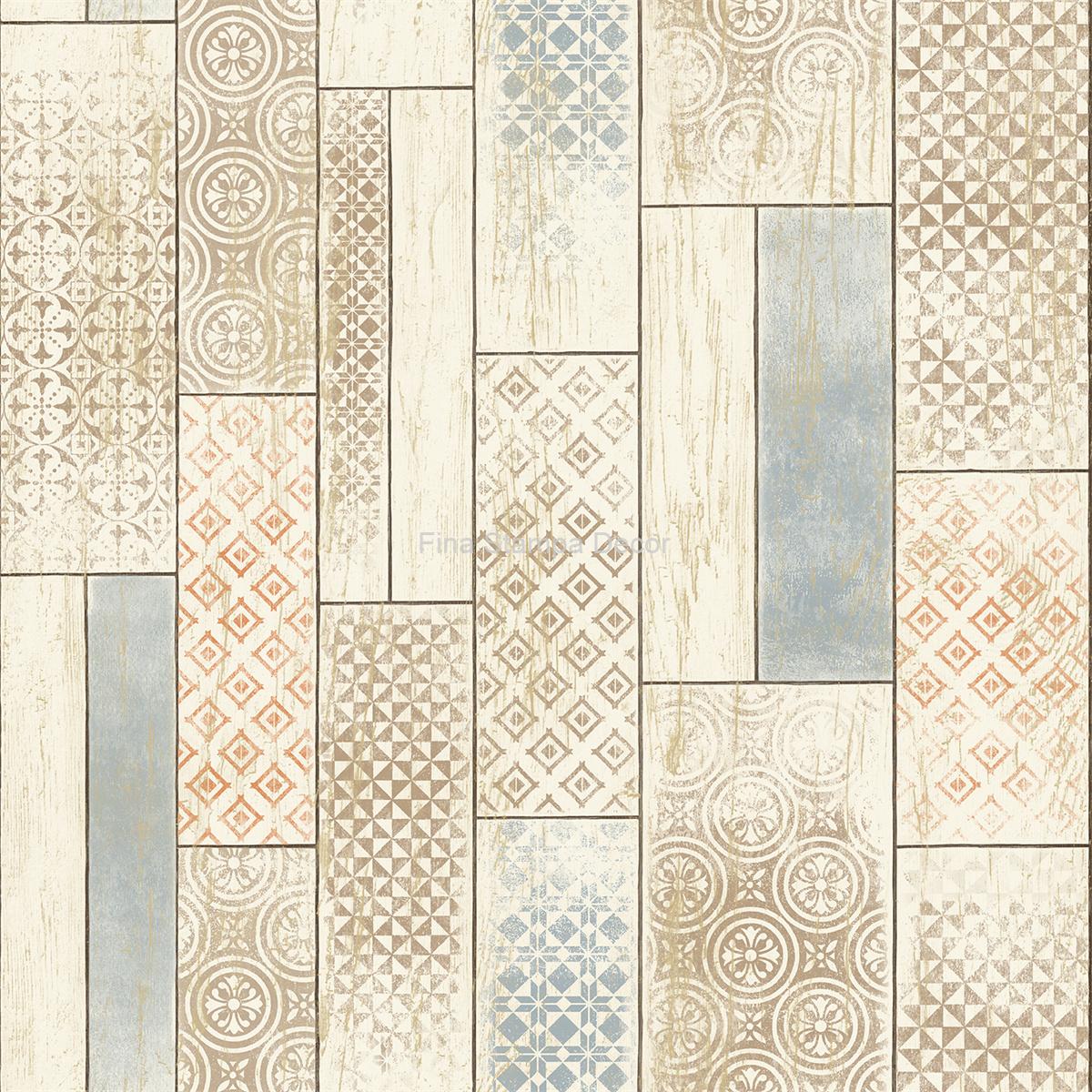 papel de parede azulejo bege