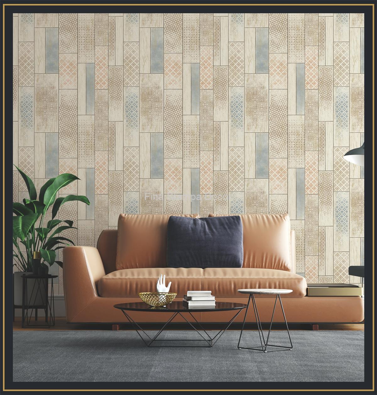 Papel de Parede Azulejo Bege - Imagem 2