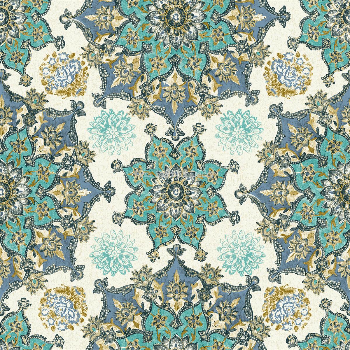 papel de parede mandala turquesa