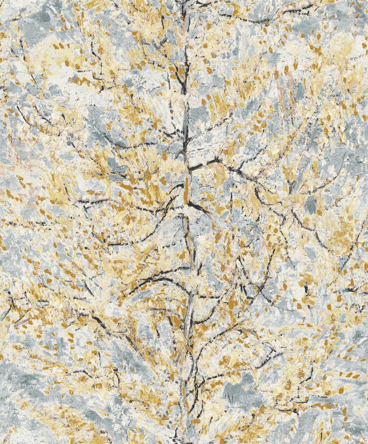 papel de parede arvoredo amarelo