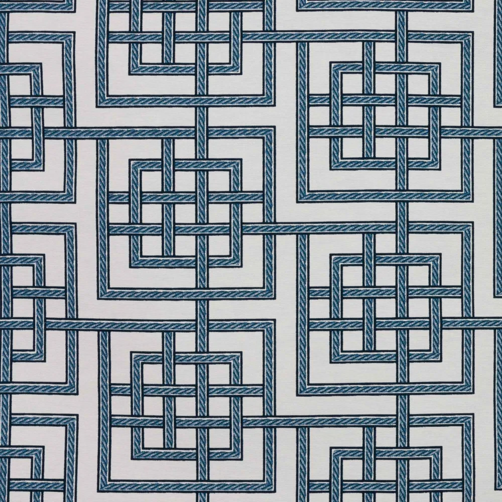 tecido impermeável geométrico azul