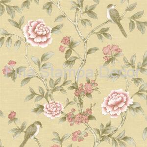 Papel de Parede Marfim Floral