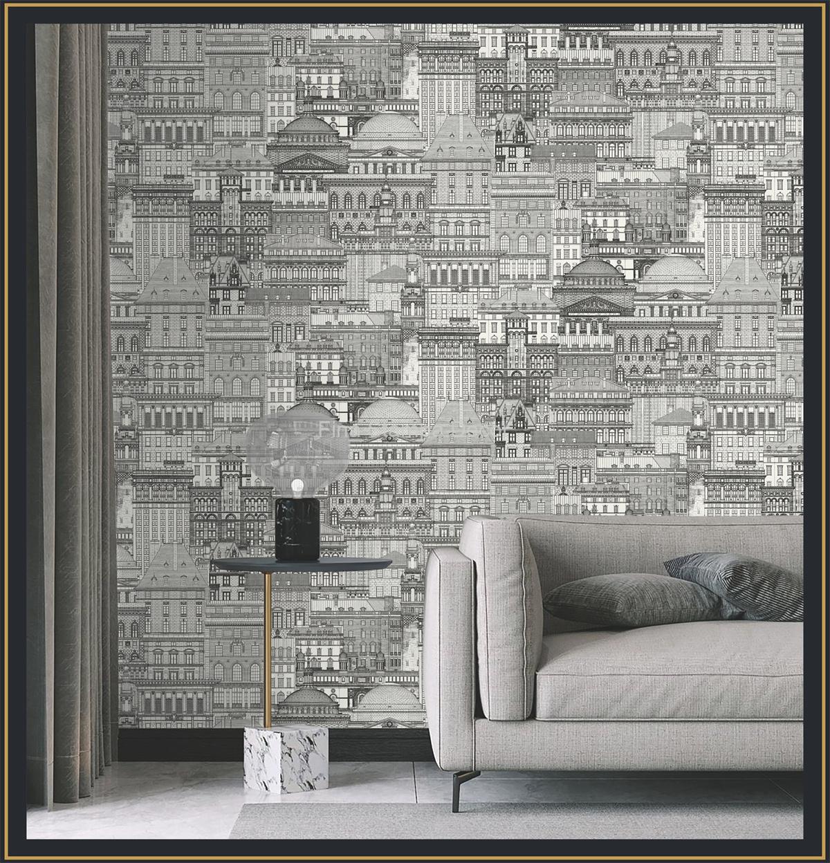 Papel de Parede Vintage Cidade - Imagem 2