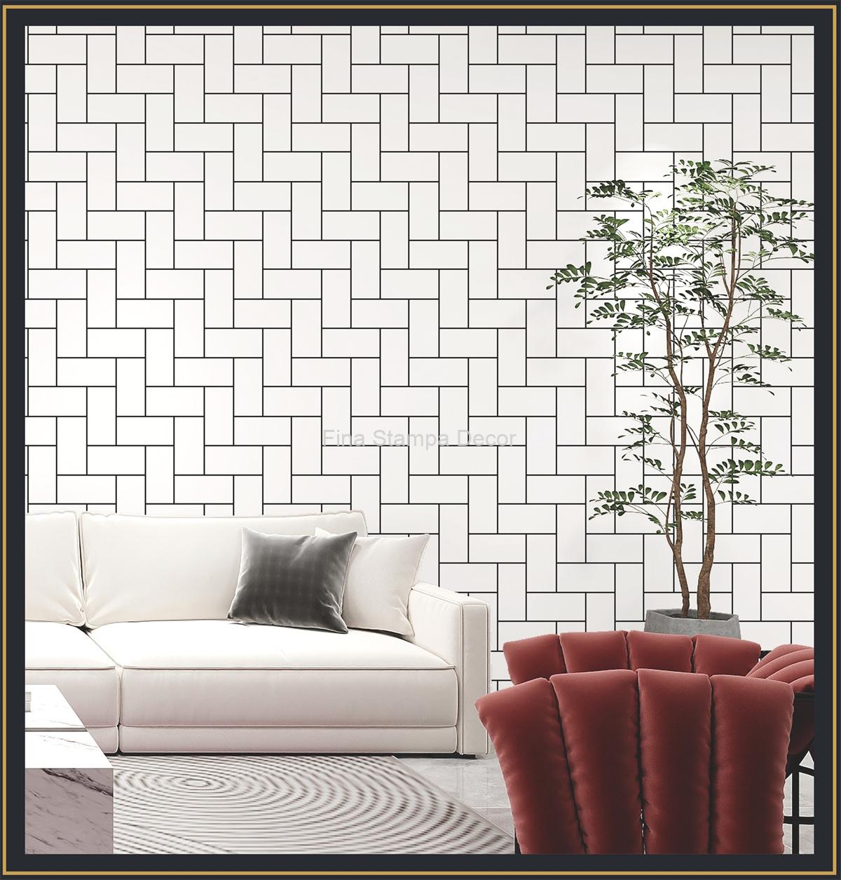 Papel de Parede Estampa Geométrica - Imagem 2