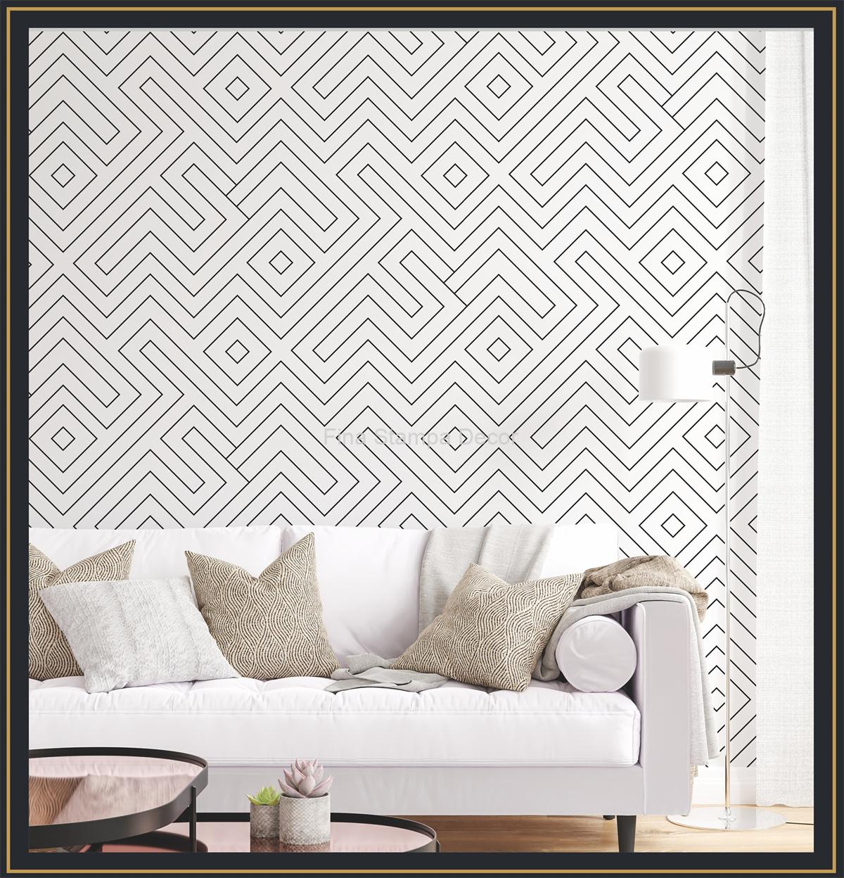 Papel de Parede Geométrico Losangos - Imagem 2