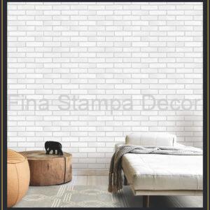 Papel de Parede Tijolinho Branco