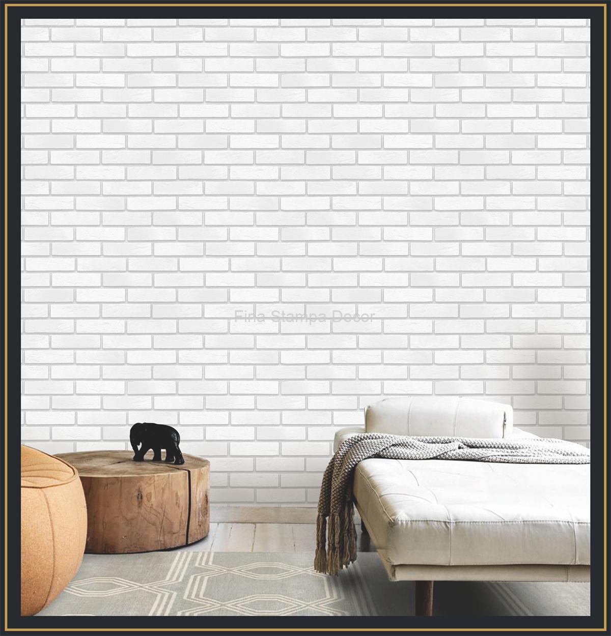 Papel de Parede Tijolinho Branco - Imagem 2