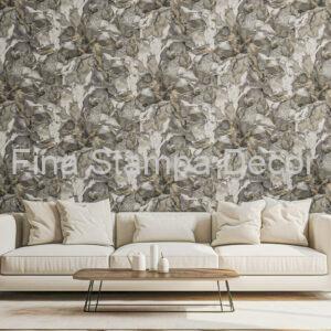 Papel de Parede Marmorizado Cinza