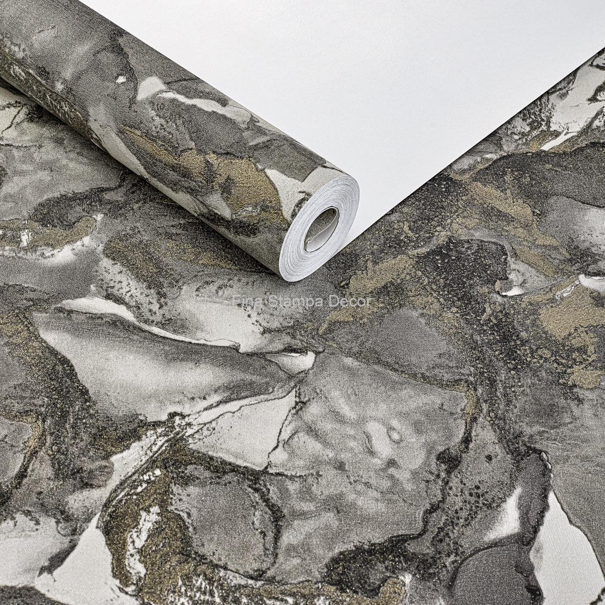 Papel de Parede Marmorizado Cinza - Imagem 3