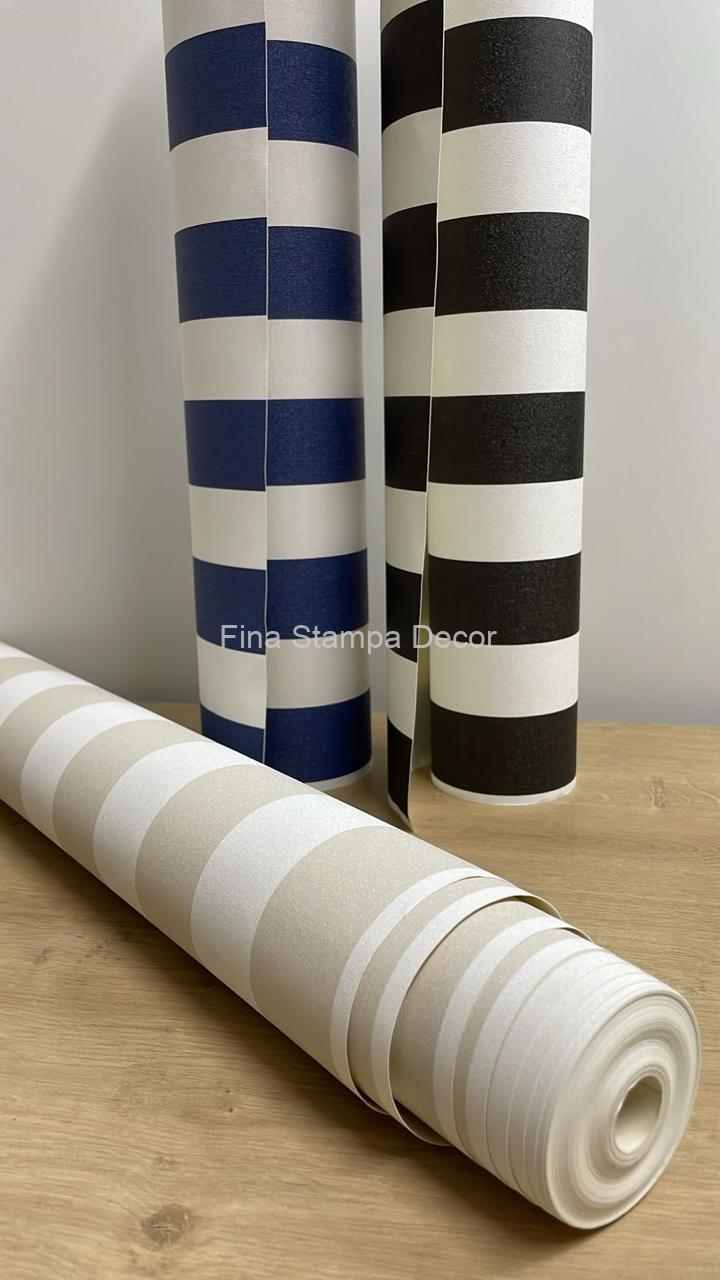 Papel de Parede Listrado Preto - Imagem 2