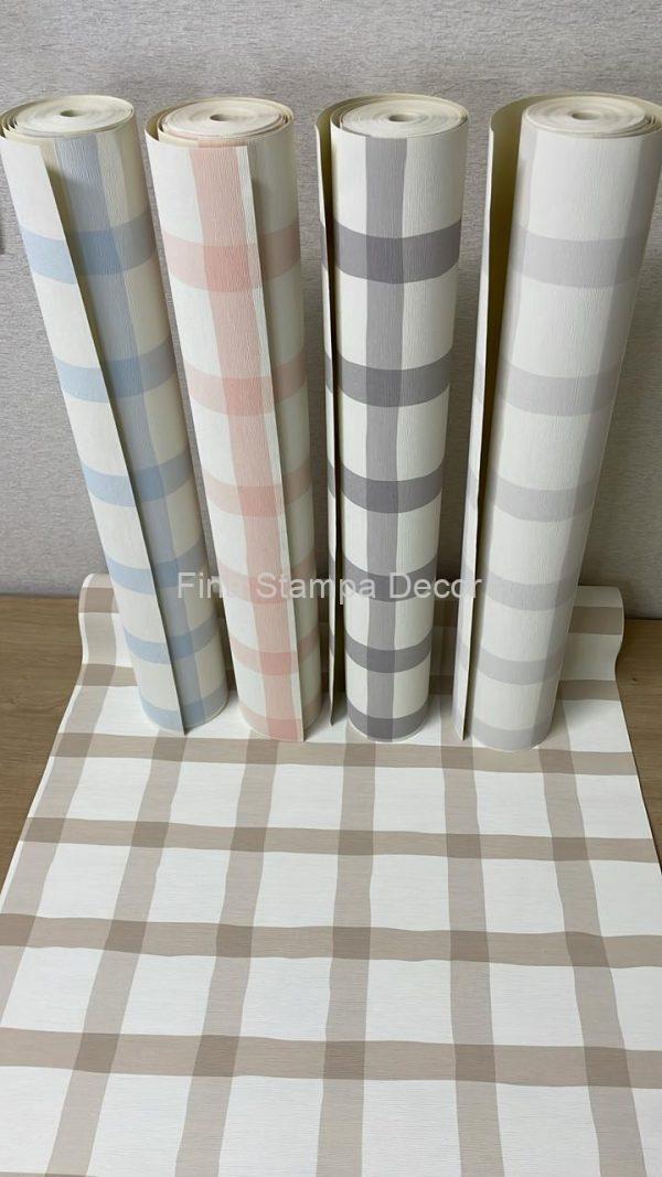 Papel de Parede Xadrez Cinza - Imagem 2