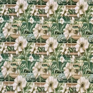 Tecido Esverdeado Estampa Floral