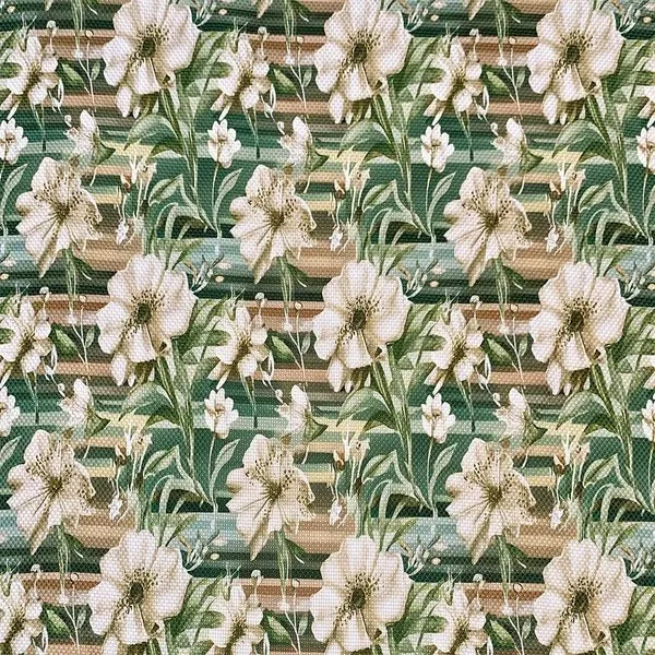 tecido esverdeado estampa floral