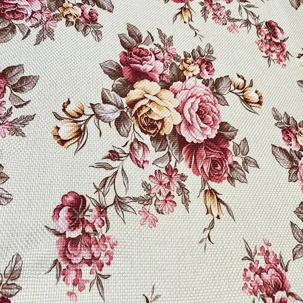 tecido estampa floral rosa