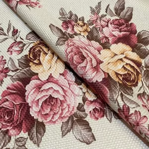 Tecido Estampa Floral Rosa