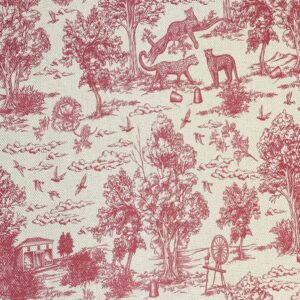 Tecido Toile de Jouy Rosa