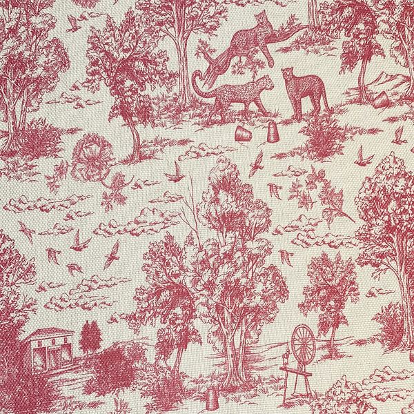 tecido toile de jouy rosa
