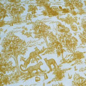 Tecido Toile de Jouy Amarelo