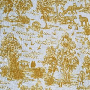 Tecido Toile de Jouy Amarelo