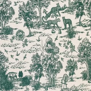 Tecido Toile de Jouy Verde