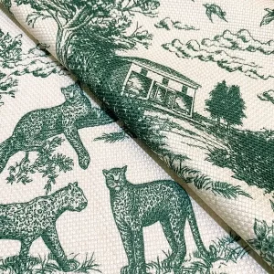 Tecido Toile de Jouy Verde