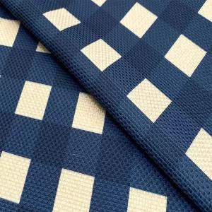Tecido Xadrez Azul Marinho
