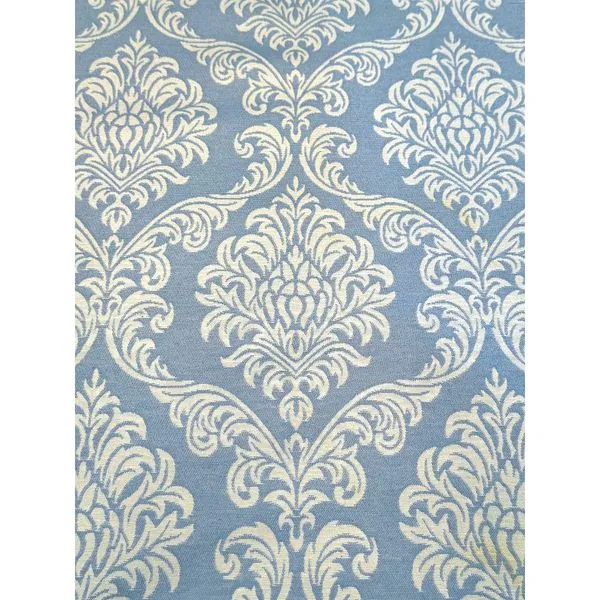 tecido estampa adamascada azul