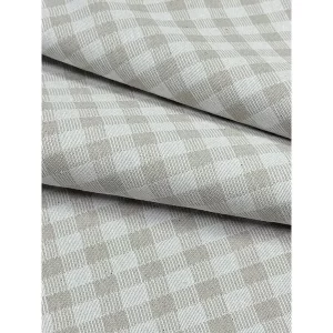 Tecido Xadrez Bege e Branco