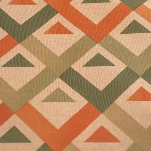 Tecido Impermeabilizado Geométrico Terracota