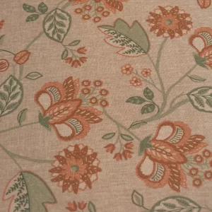 Tecido Impermeabilizado Floral Terracota