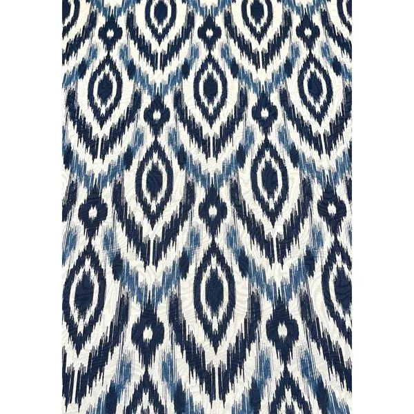 tecido estampado geométrico azul