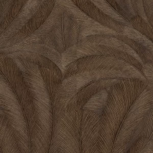 Papel de Parede Folhas Marrom