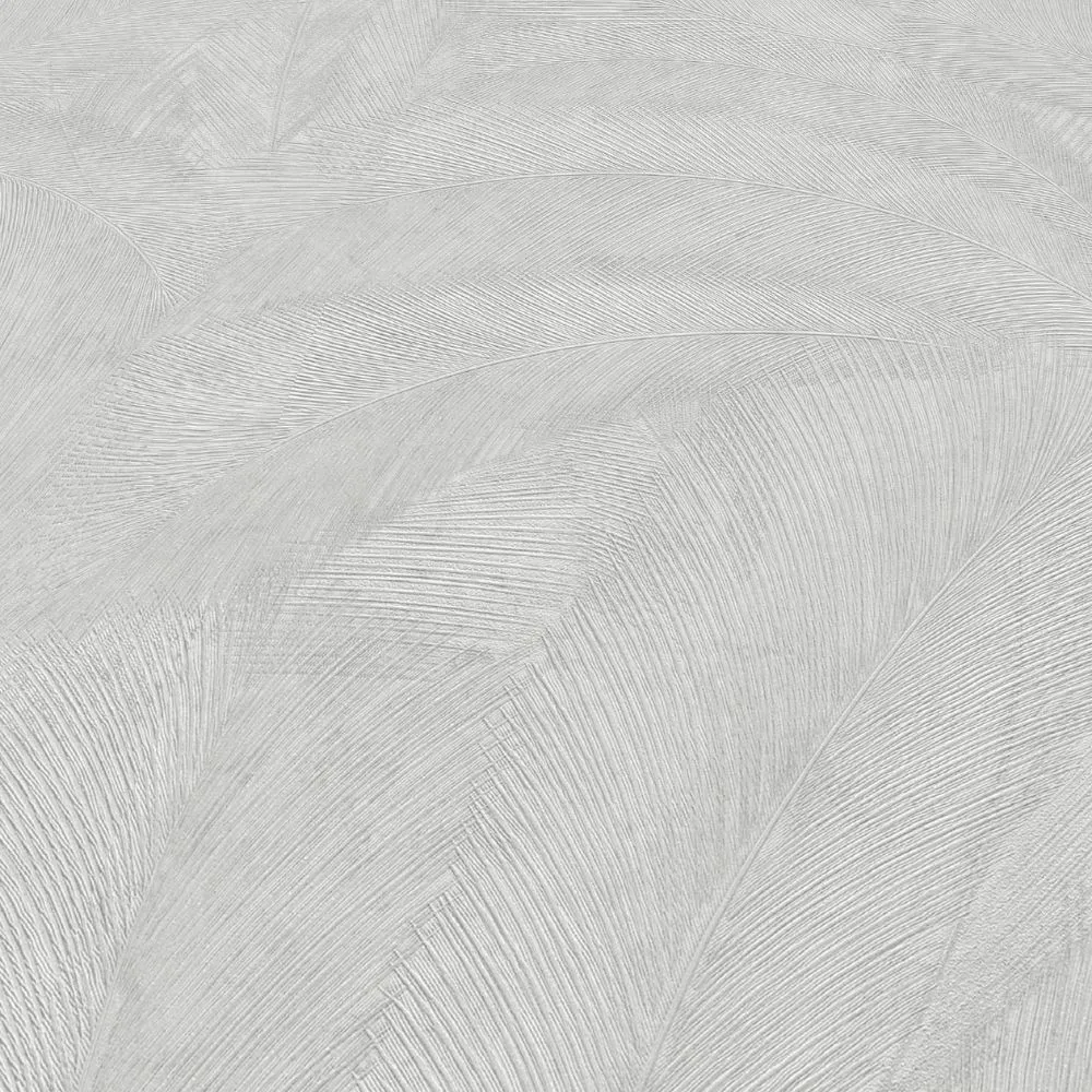 papel de parede folhas cinza