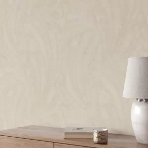 Papel de Parede Folhas Bege