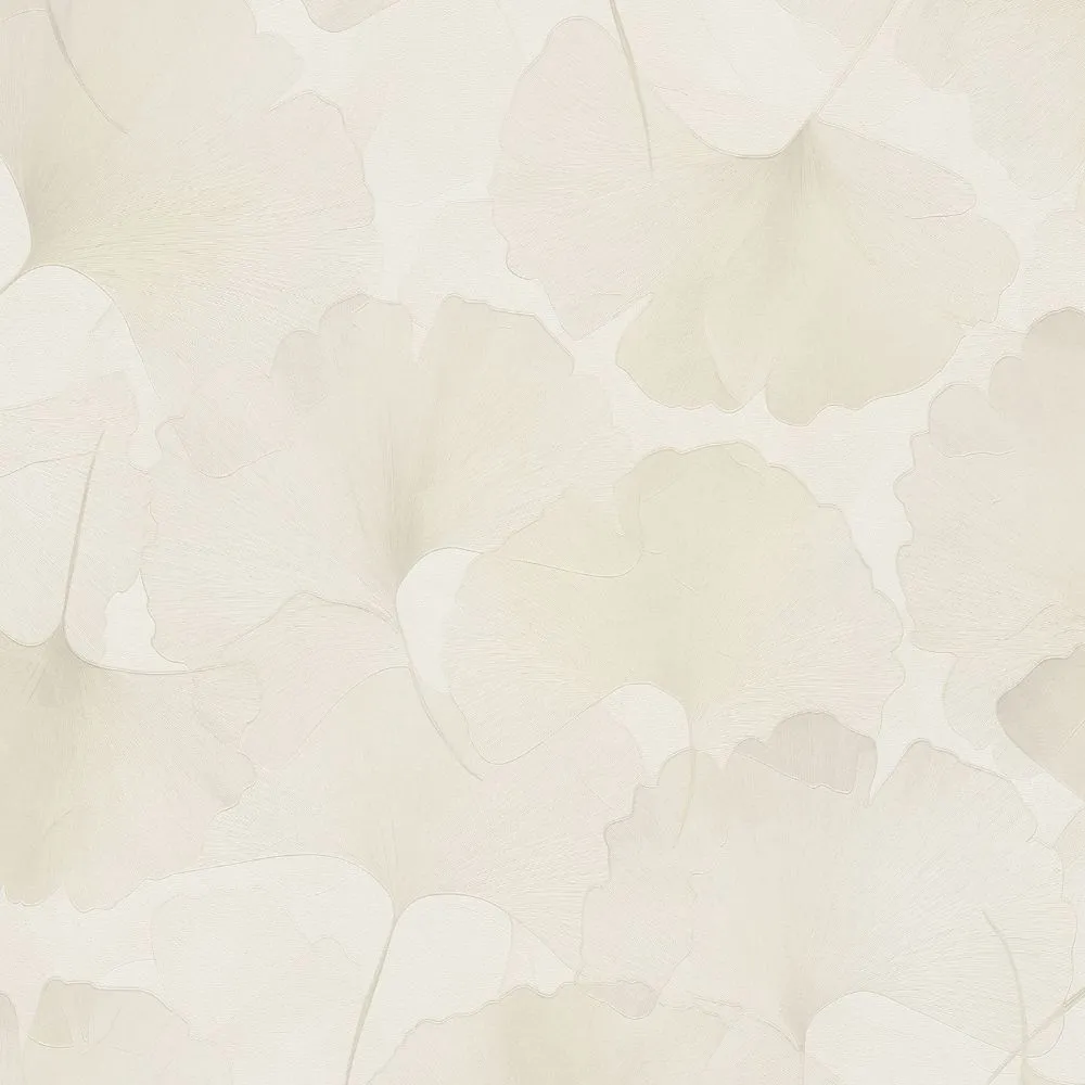 papel de parede folhas estilizadas