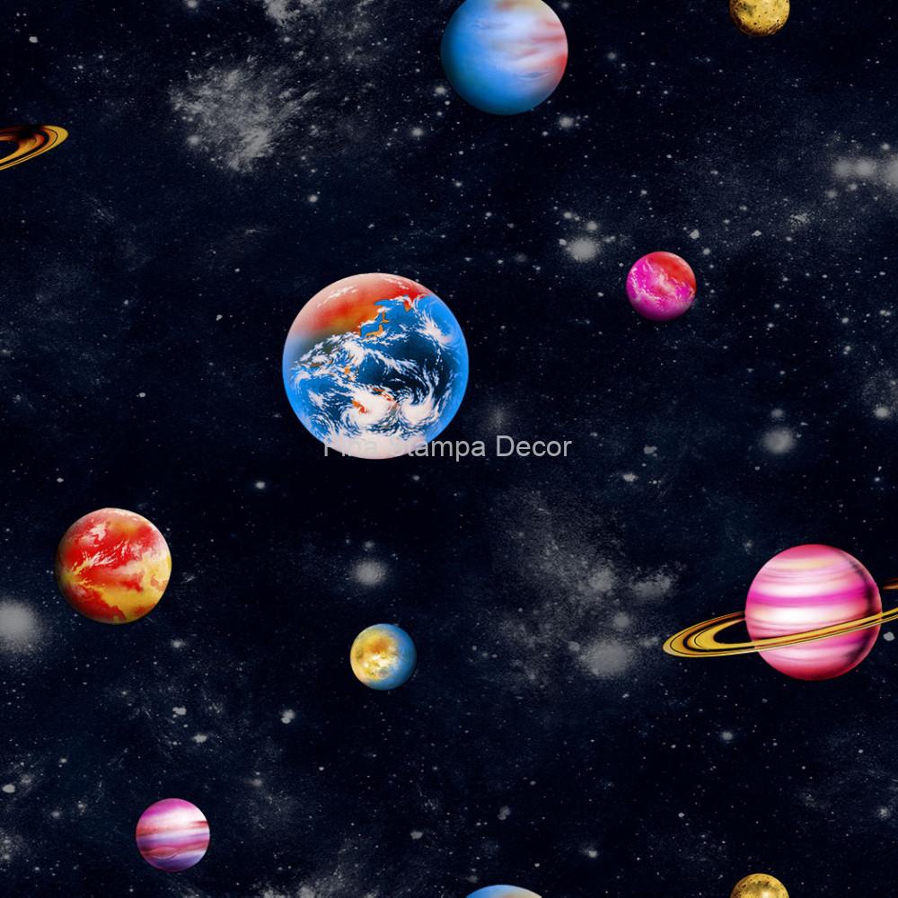 papel de parede estampa universo