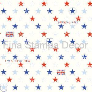 Papel de Parede Estrelas Azul e Vermelha