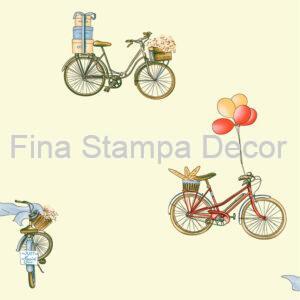 Papel de Parede Infantil Bicicletas