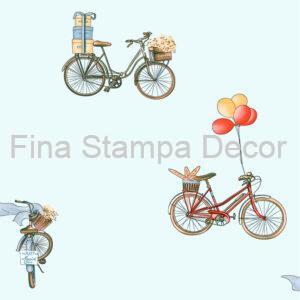 Papel de Parede Infantil Bicicletas