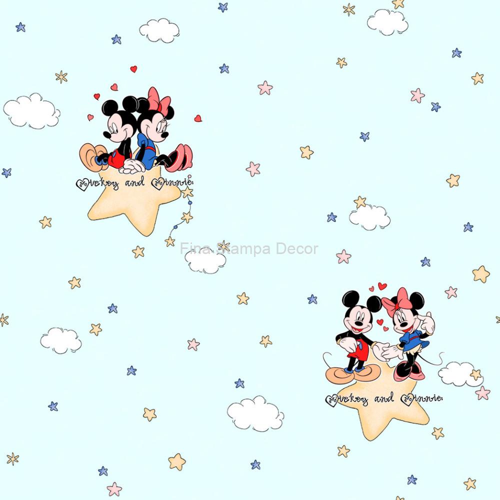 papel de parede infantil Minnie e Mickey