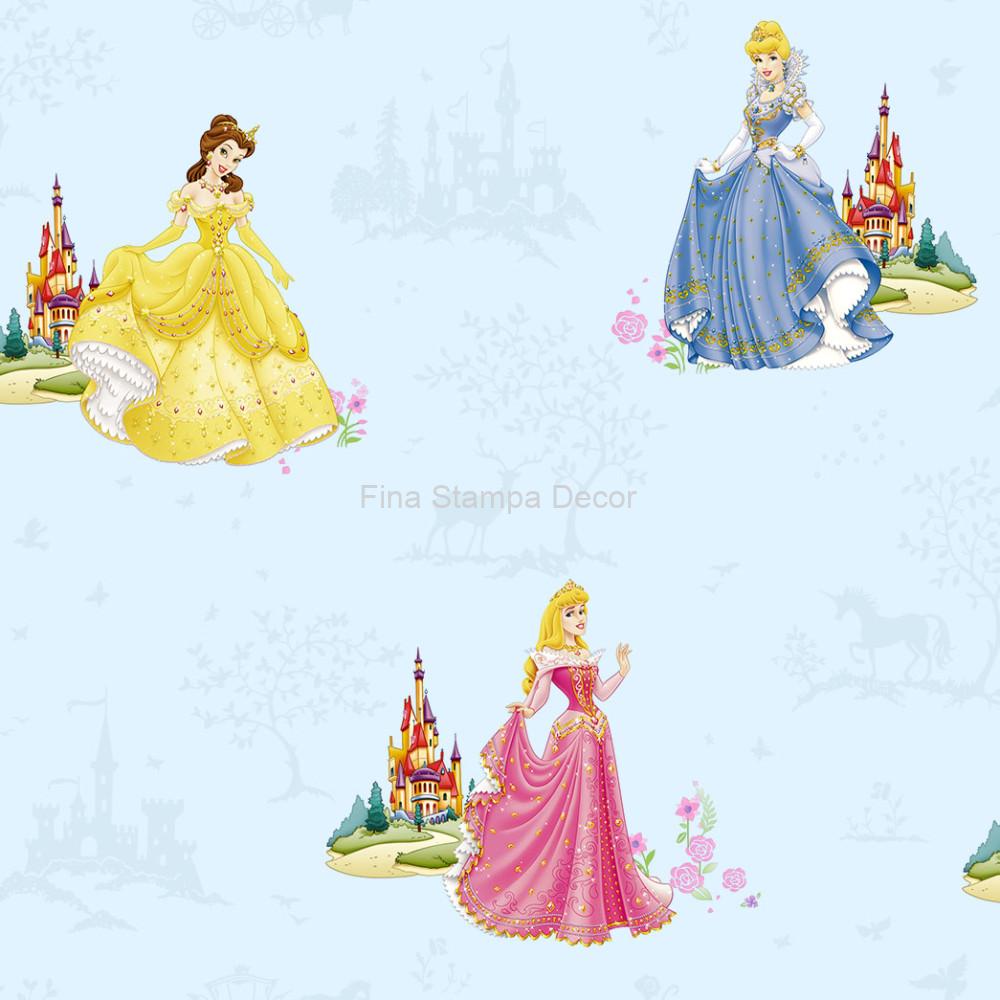 papel de parede azul princesas