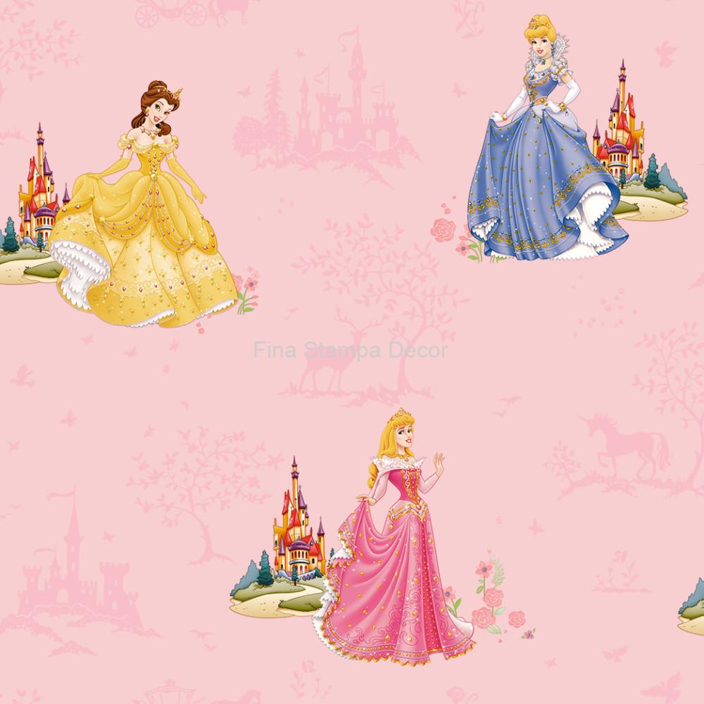 papel de parede rosa princesas