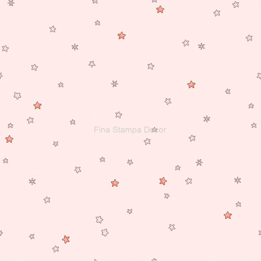 papel de parede rosa estrelinhas