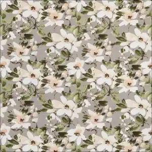 Tecido Impermeável Floral Branco